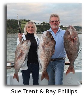 Fishing in Auckland with Ray and Sue